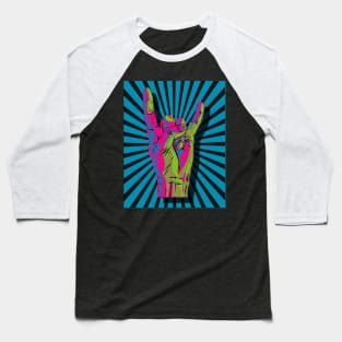 HEAVY METAL HAND SIGN Baseball T-Shirt